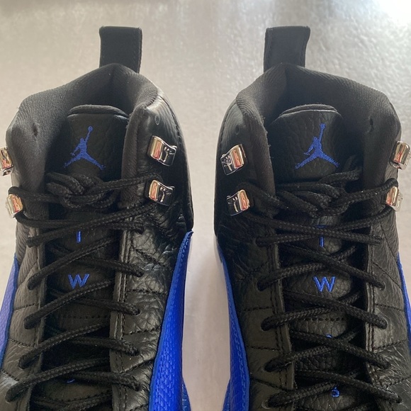 NIKE Air Jordan 12 Retro Women’s AO6068-004 Black/ Hyper Royal Sneakers Size 7.5 - Picture 7 of 10